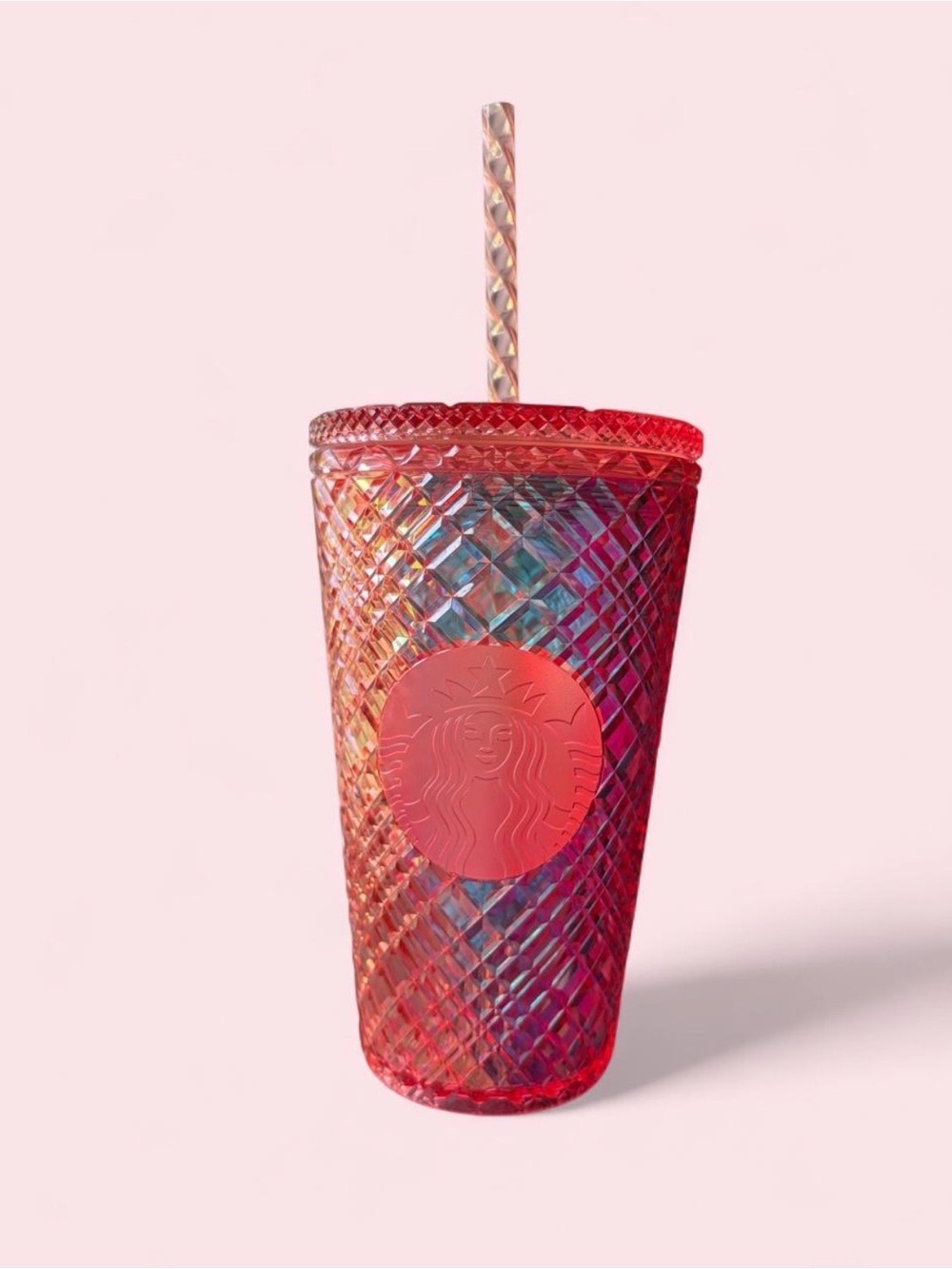 16oz Coral Starbucks tumbler